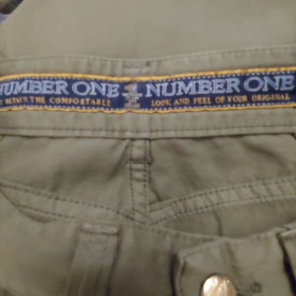 Trussardi Jeans Ittierre SPA Number One Army Green Straight Leg pants 30 Italy - Picture 10 of 13